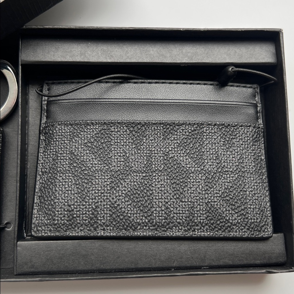 Michael Kors Men's Set Card Case Slim Wallet Key Ring - Picture 4 of 10